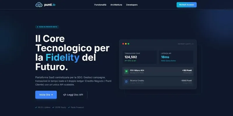 Anteprima del sito punti.io